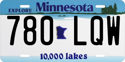 MN license plate 780LQW