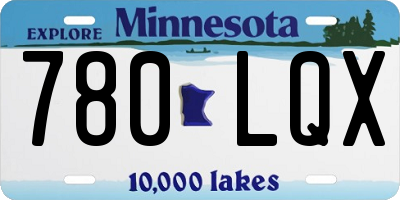 MN license plate 780LQX