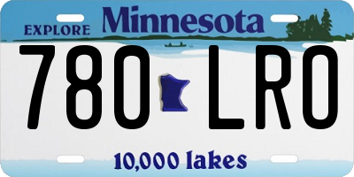 MN license plate 780LRO