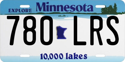 MN license plate 780LRS
