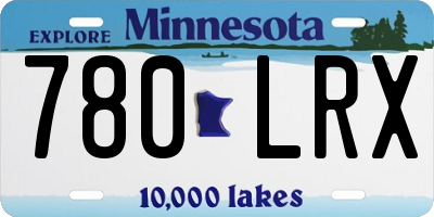 MN license plate 780LRX