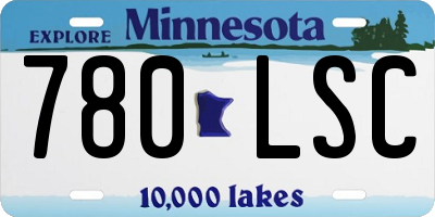 MN license plate 780LSC