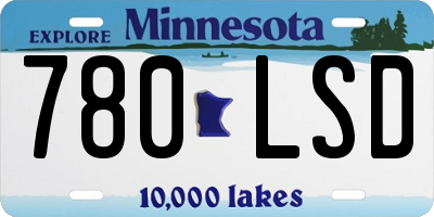 MN license plate 780LSD