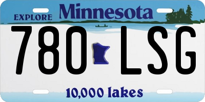 MN license plate 780LSG