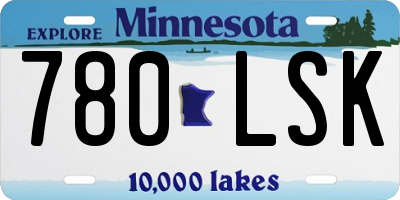 MN license plate 780LSK