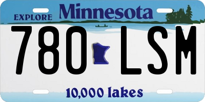 MN license plate 780LSM