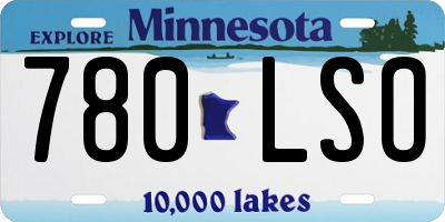 MN license plate 780LSO