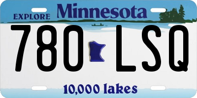 MN license plate 780LSQ