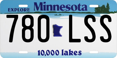 MN license plate 780LSS