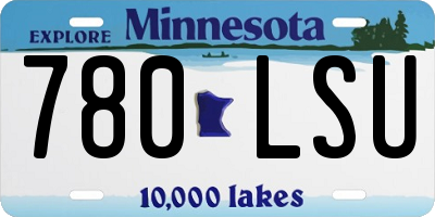 MN license plate 780LSU