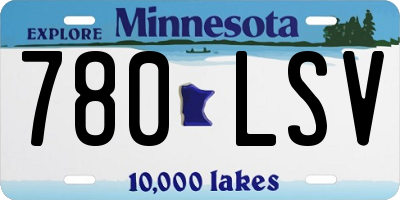 MN license plate 780LSV