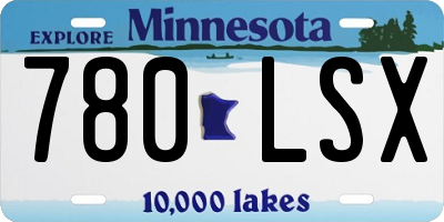 MN license plate 780LSX