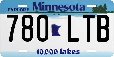 MN license plate 780LTB