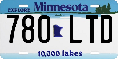MN license plate 780LTD
