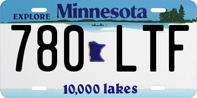 MN license plate 780LTF