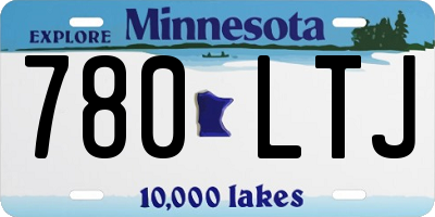 MN license plate 780LTJ