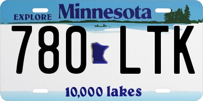MN license plate 780LTK