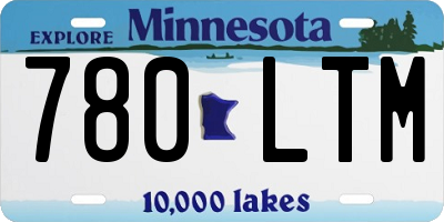 MN license plate 780LTM