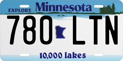 MN license plate 780LTN