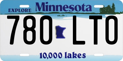 MN license plate 780LTO