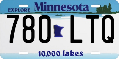 MN license plate 780LTQ