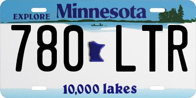 MN license plate 780LTR