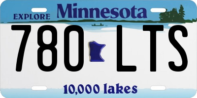 MN license plate 780LTS