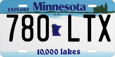 MN license plate 780LTX