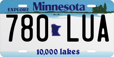 MN license plate 780LUA