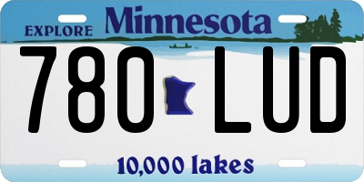 MN license plate 780LUD