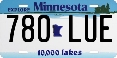 MN license plate 780LUE