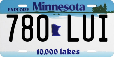 MN license plate 780LUI