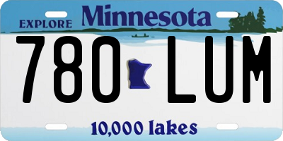 MN license plate 780LUM