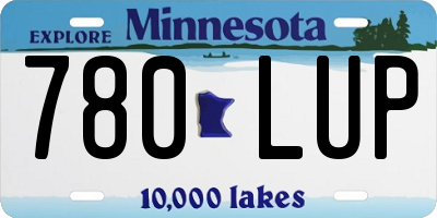 MN license plate 780LUP