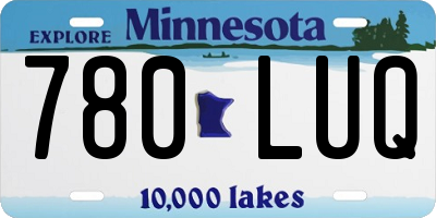 MN license plate 780LUQ