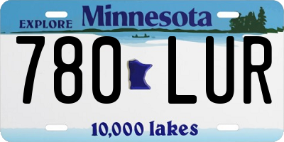 MN license plate 780LUR