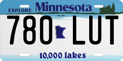 MN license plate 780LUT