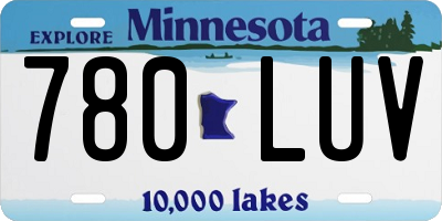 MN license plate 780LUV