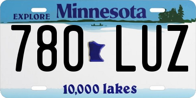 MN license plate 780LUZ