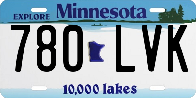 MN license plate 780LVK