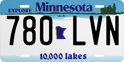 MN license plate 780LVN
