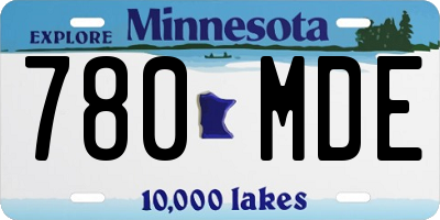 MN license plate 780MDE