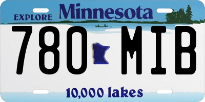 MN license plate 780MIB