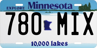 MN license plate 780MIX