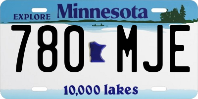 MN license plate 780MJE
