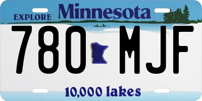 MN license plate 780MJF