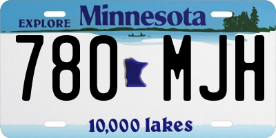 MN license plate 780MJH