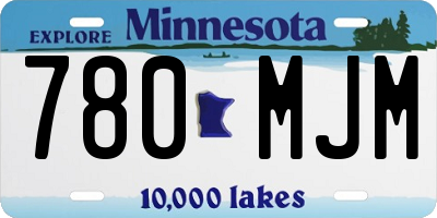 MN license plate 780MJM