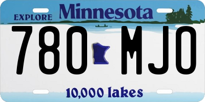 MN license plate 780MJO
