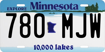 MN license plate 780MJW